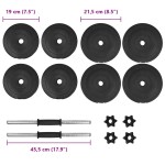 vidaXL Set haltere 14 buc., 20 kg vidaXL Set haltere 14 buc., 20 kg