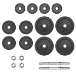 vidaXL Set de gantere, 18 piese, 40 kg, fontă vidaXL Set de gantere, 18 piese, 40 kg, fontă