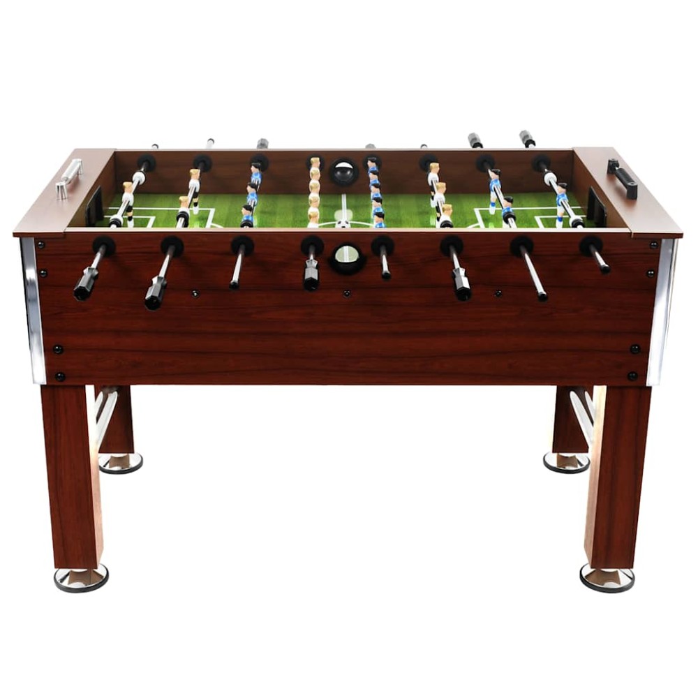 vidaXL Masă de fotbal, maro, 140 x 74,5 x 87,5 cm, oțel, 60 kg,