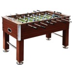 vidaXL Masă de fotbal, maro, 140 x 74,5 x 87,5 cm, oțel, 60 kg, vidaXL Masă de fotbal, maro, 140 x 74,5 x 87,5 cm, oțel, 60 kg,
