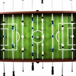 vidaXL Masă de fotbal, maro, 140 x 74,5 x 87,5 cm, oțel, 60 kg, vidaXL Masă de fotbal, maro, 140 x 74,5 x 87,5 cm, oțel, 60 kg,