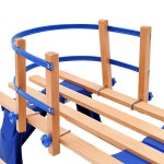 vidaXL Sanie pliabilă pentru zăpadă cu spătar, lemn, 119 cm