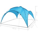 vidaXL Cort de petrecere cu arcadă, albastru deschis, 450x450x265 cm vidaXL Cort de petrecere cu arcadă, albastru deschis, 450x450x265 cm