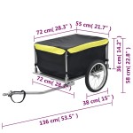 vidaXL Remorcă de bicicletă, negru și galben, 65 kg vidaXL Remorcă de bicicletă, negru și galben, 65 kg