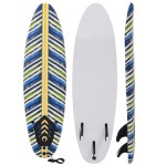 vidaXL Placă de surf, 170 cm, model frunză vidaXL Placă de surf, 170 cm, model frunză