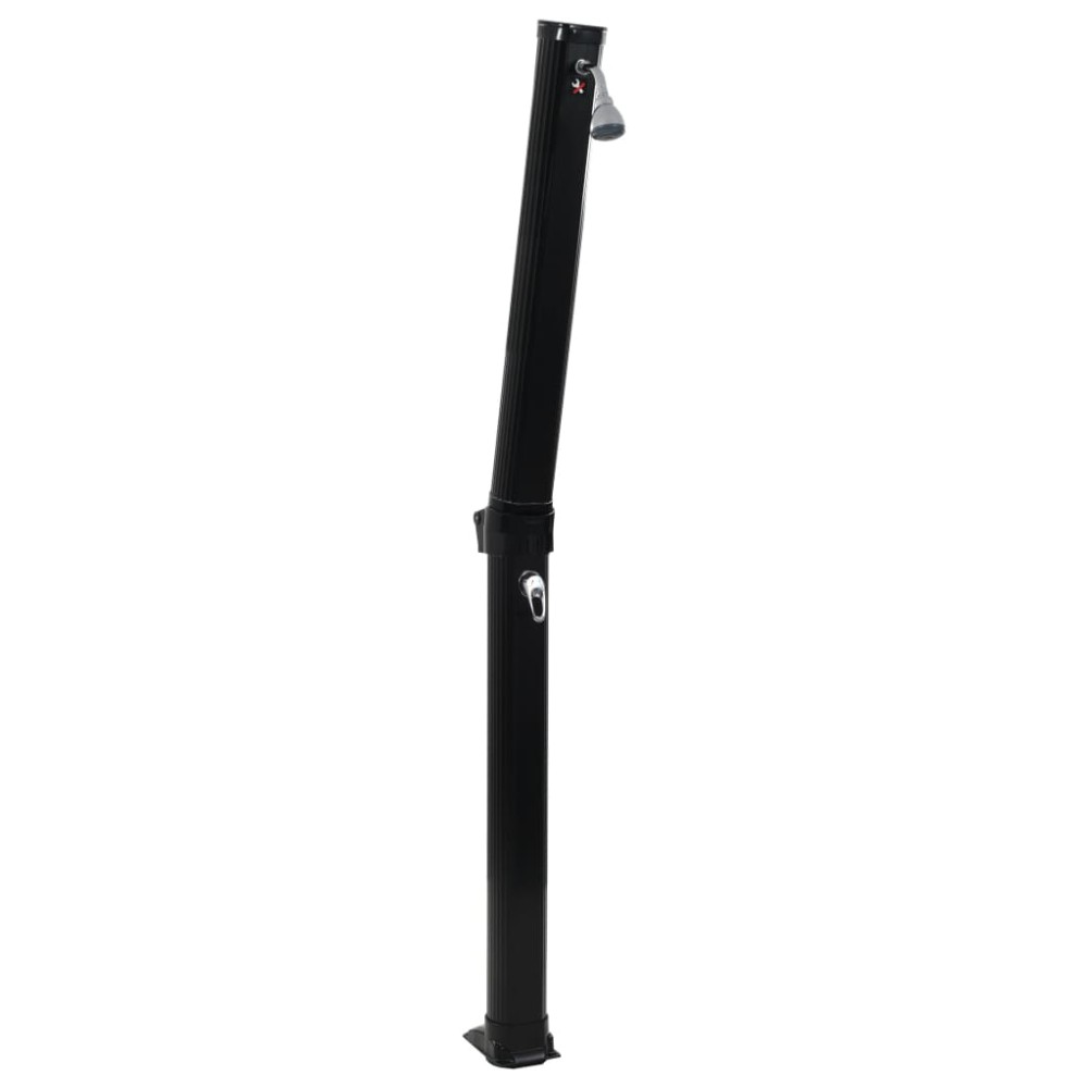vidaXL Duș solar pliabil, negru, 214 cm, 23 L