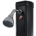 vidaXL Duș solar pliabil, negru, 214 cm, 23 L vidaXL Duș solar pliabil, negru, 214 cm, 23 L