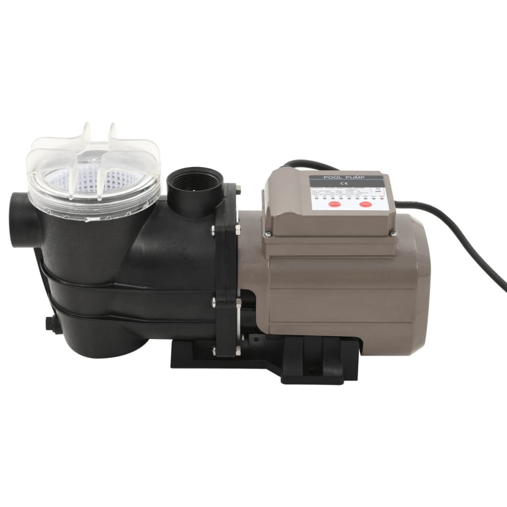 vidaXL Pompă de piscină cu temporizator, negru, 0,25 CP, 8000 L/h