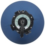 vidaXL Filtru cu nisip pentru piscină supapă 6 poziții albastru 560 mm