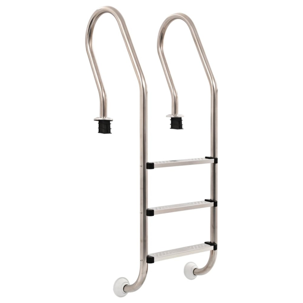 vidaXL Scară pentru piscină cu 3 trepte, 120 cm, oțel inoxidabil 304