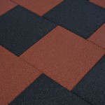 vidaXL Plăci de protecție la cădere 6 buc. roșu 50x50x3 cm cauciuc vidaXL Plăci de protecție la cădere 6 buc. roșu 50x50x3 cm cauciuc