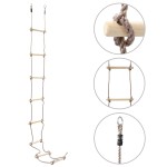 vidaXL Scară din frânghie pentru copii, 290 cm, lemn vidaXL Scară din frânghie pentru copii, 290 cm, lemn