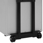 vidaXL Troler de cosmetice, argintiu, aluminiu