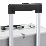 vidaXL Troler de cosmetice, argintiu, aluminiu