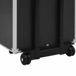 vidaXL Troler de cosmetice, negru, aluminiu