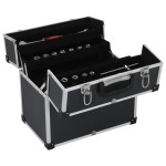 vidaXL Cutie de scule, negru, 38x22,5x34 cm, aluminiu vidaXL Cutie de scule, negru, 38x22,5x34 cm, aluminiu