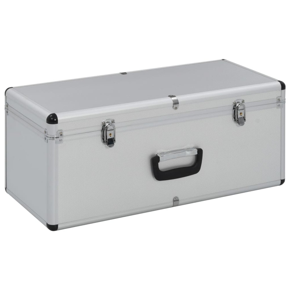vidaXL Cutii de depozitare, 2 buc., argintiu, aluminiu