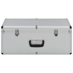 vidaXL Cutii de depozitare, 2 buc., argintiu, aluminiu vidaXL Cutii de depozitare, 2 buc., argintiu, aluminiu