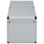 vidaXL Cutii de depozitare, 2 buc., argintiu, aluminiu vidaXL Cutii de depozitare, 2 buc., argintiu, aluminiu