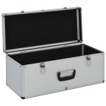 vidaXL Cutii de depozitare, 2 buc., argintiu, aluminiu vidaXL Cutii de depozitare, 2 buc., argintiu, aluminiu