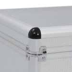 vidaXL Cutii de depozitare, 2 buc., argintiu, aluminiu vidaXL Cutii de depozitare, 2 buc., argintiu, aluminiu