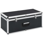 vidaXL Cutii de depozitare, 2 buc., negru, aluminiu