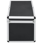 vidaXL Cutii de depozitare, 2 buc., negru, aluminiu