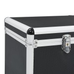 vidaXL Cutii de depozitare, 2 buc., negru, aluminiu