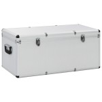 vidaXL Cutii de depozitare, 3 buc., argintiu, aluminiu