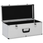 vidaXL Cutii de depozitare, 3 buc., argintiu, aluminiu