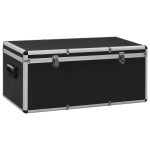 vidaXL Cutii de depozitare, 3 buc., negru, aluminiu