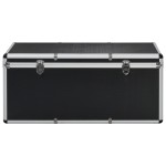 vidaXL Cutii de depozitare, 3 buc., negru, aluminiu