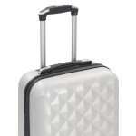 vidaXL Valiză cu carcasă rigidă, argintiu strălucitor, ABS