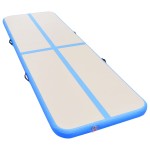 vidaXL Saltea gimnastică gonflabilă cu pompă albastru 300x100x10cm PVC