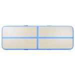 vidaXL Saltea gimnastică gonflabilă cu pompă albastru 300x100x10cm PVC