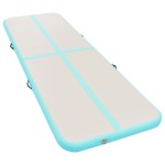 vidaXL Saltea gimnastică gonflabilă cu pompă verde 300x100x10cm PVC vidaXL Saltea gimnastică gonflabilă cu pompă verde 300x100x10cm PVC