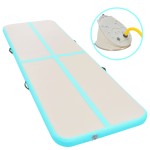 vidaXL Saltea gimnastică gonflabilă cu pompă verde 300x100x10cm PVC vidaXL Saltea gimnastică gonflabilă cu pompă verde 300x100x10cm PVC