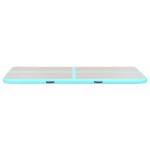 vidaXL Saltea gimnastică gonflabilă cu pompă verde 300x100x10cm PVC vidaXL Saltea gimnastică gonflabilă cu pompă verde 300x100x10cm PVC