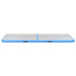 vidaXL Saltea gimnastică gonflabilă cu pompă albastru 400x100x10cm PVC