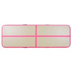 vidaXL Saltea gimnastică gonflabilă cu pompă roz 500x100x10cm PVC vidaXL Saltea gimnastică gonflabilă cu pompă roz 500x100x10cm PVC