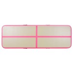 vidaXL Saltea gimnastică gonflabilă cu pompă roz 600x100x10cm PVC vidaXL Saltea gimnastică gonflabilă cu pompă roz 600x100x10cm PVC