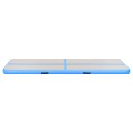 vidaXL Saltea gimnastică gonflabilă cu pompă albastru 600x100x10cm PVC