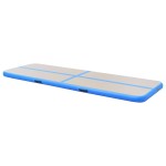 vidaXL Saltea gimnastică gonflabilă cu pompă albastru 700x100x10cm PVC vidaXL Saltea gimnastică gonflabilă cu pompă albastru 700x100x10cm PVC