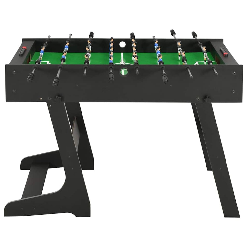 vidaXL Masă de fotbal pliantă, negru, 121 x 61 x 80 cm