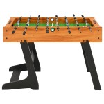 vidaXL Masă de fotbal pliantă, maro deschis, 121 x 61 x 80 cm vidaXL Masă de fotbal pliantă, maro deschis, 121 x 61 x 80 cm