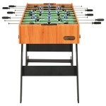 vidaXL Masă de fotbal pliantă, maro deschis, 121 x 61 x 80 cm vidaXL Masă de fotbal pliantă, maro deschis, 121 x 61 x 80 cm