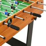 vidaXL Masă de fotbal pliantă, maro deschis, 121 x 61 x 80 cm vidaXL Masă de fotbal pliantă, maro deschis, 121 x 61 x 80 cm