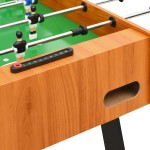 vidaXL Masă de fotbal pliantă, maro deschis, 121 x 61 x 80 cm vidaXL Masă de fotbal pliantă, maro deschis, 121 x 61 x 80 cm