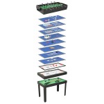vidaXL Masă de jocuri multiple 15-în-1, 121 x 61 x 82 cm, negru vidaXL Masă de jocuri multiple 15-în-1, 121 x 61 x 82 cm, negru