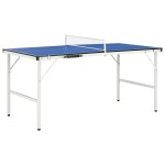 vidaXL Masă de ping pong cu fileu, albastru, 152 x 76 x 66 cm vidaXL Masă de ping pong cu fileu, albastru, 152 x 76 x 66 cm